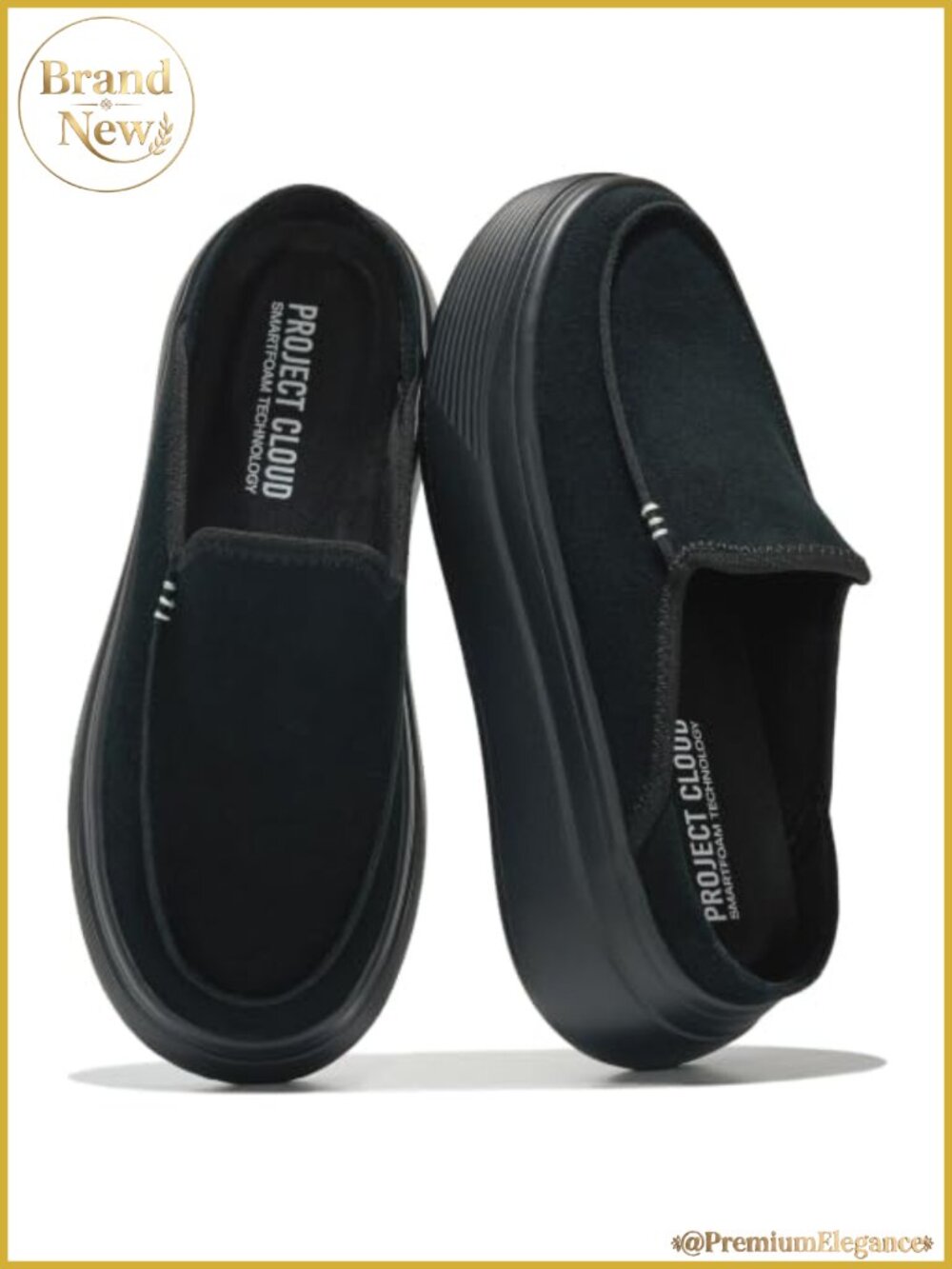 Genuine Leather Platform Loafers Mules Slip-On Comfort Shoes